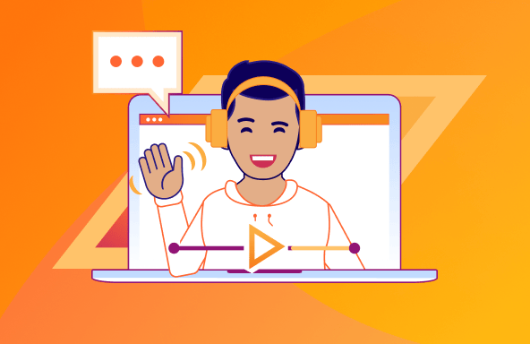 Thumbnail - Product update - template 3 video player person waving