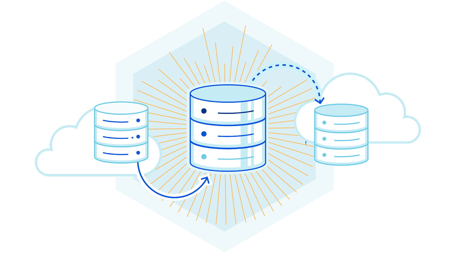 Database edge illustration