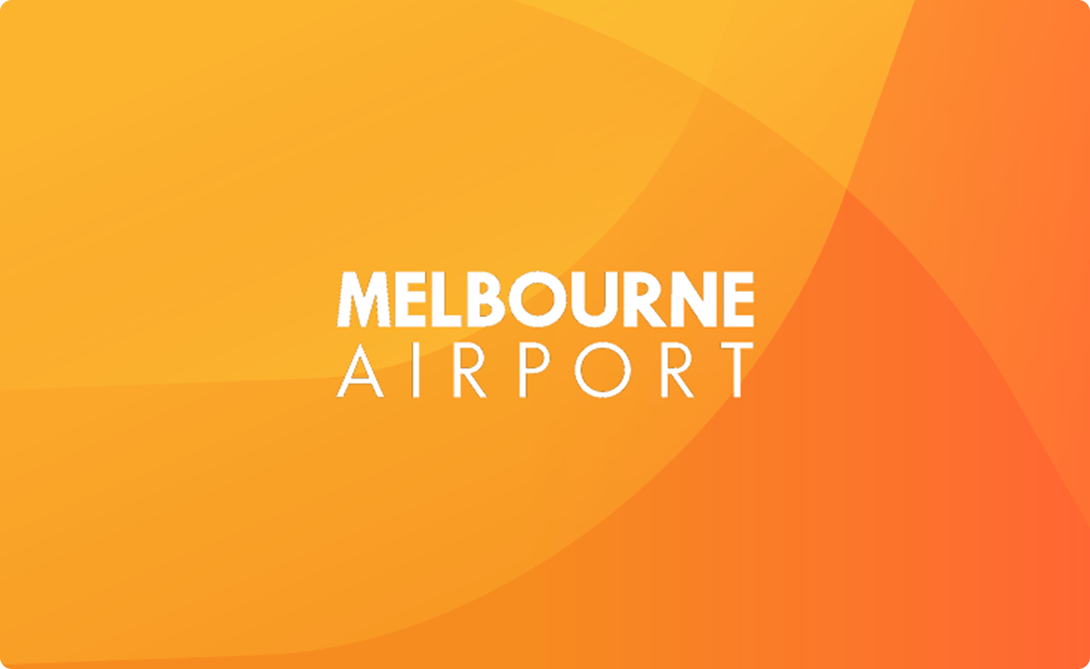 Melbourne Airport - Logo - Case study orange background